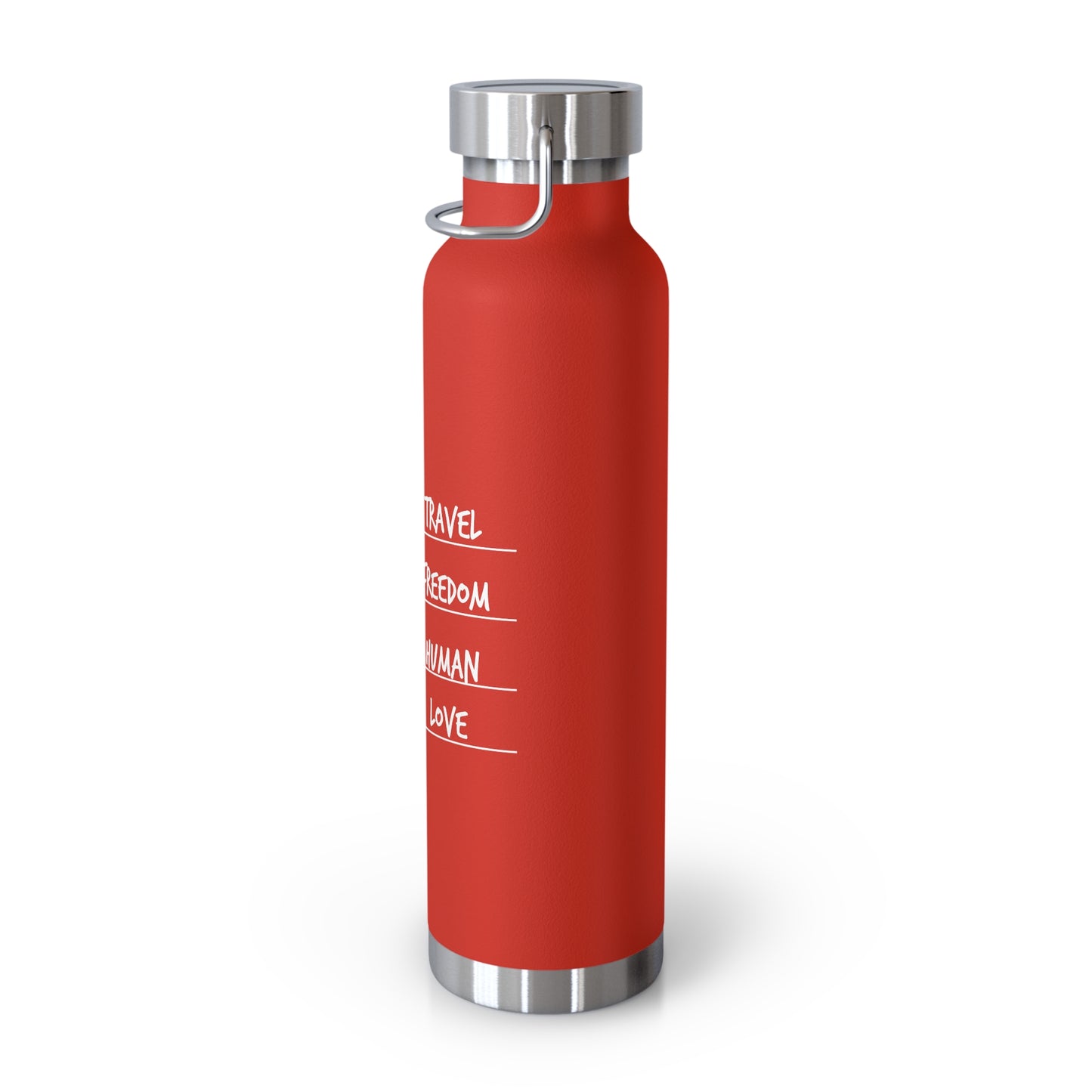 Travel. Freedom. Human. Love Vacuum Insulated Bottle | 22oz