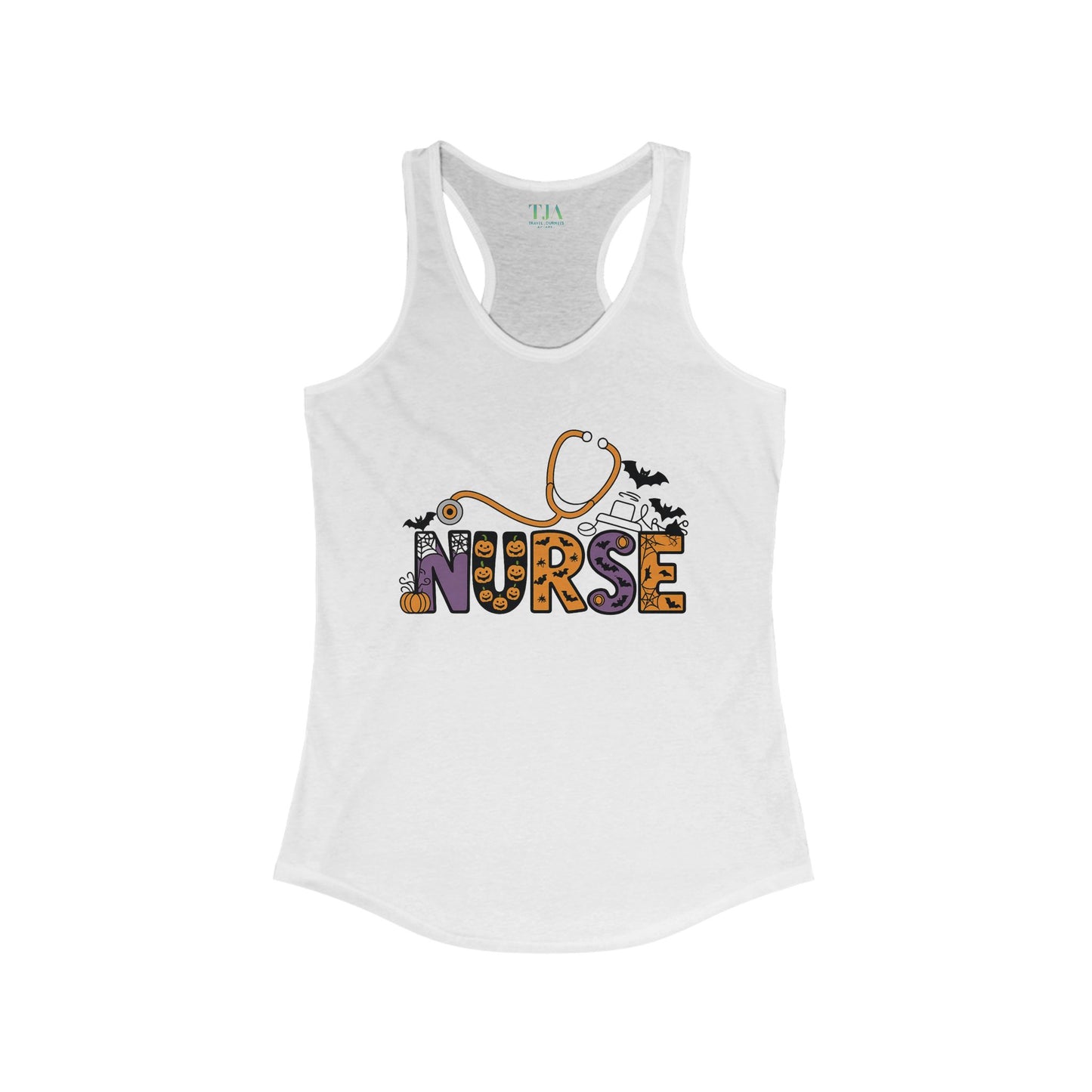 Halloween Nurse Racerback Tank