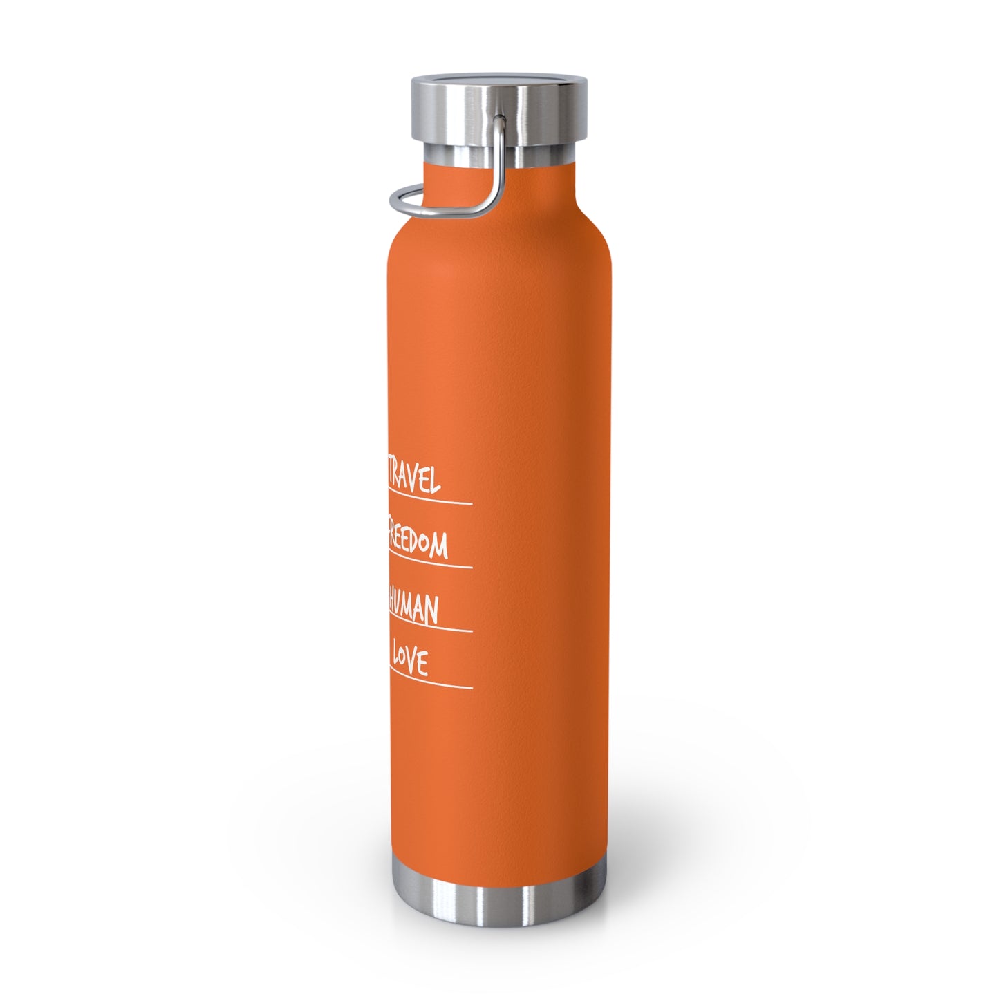 Travel. Freedom. Human. Love Vacuum Insulated Bottle | 22oz