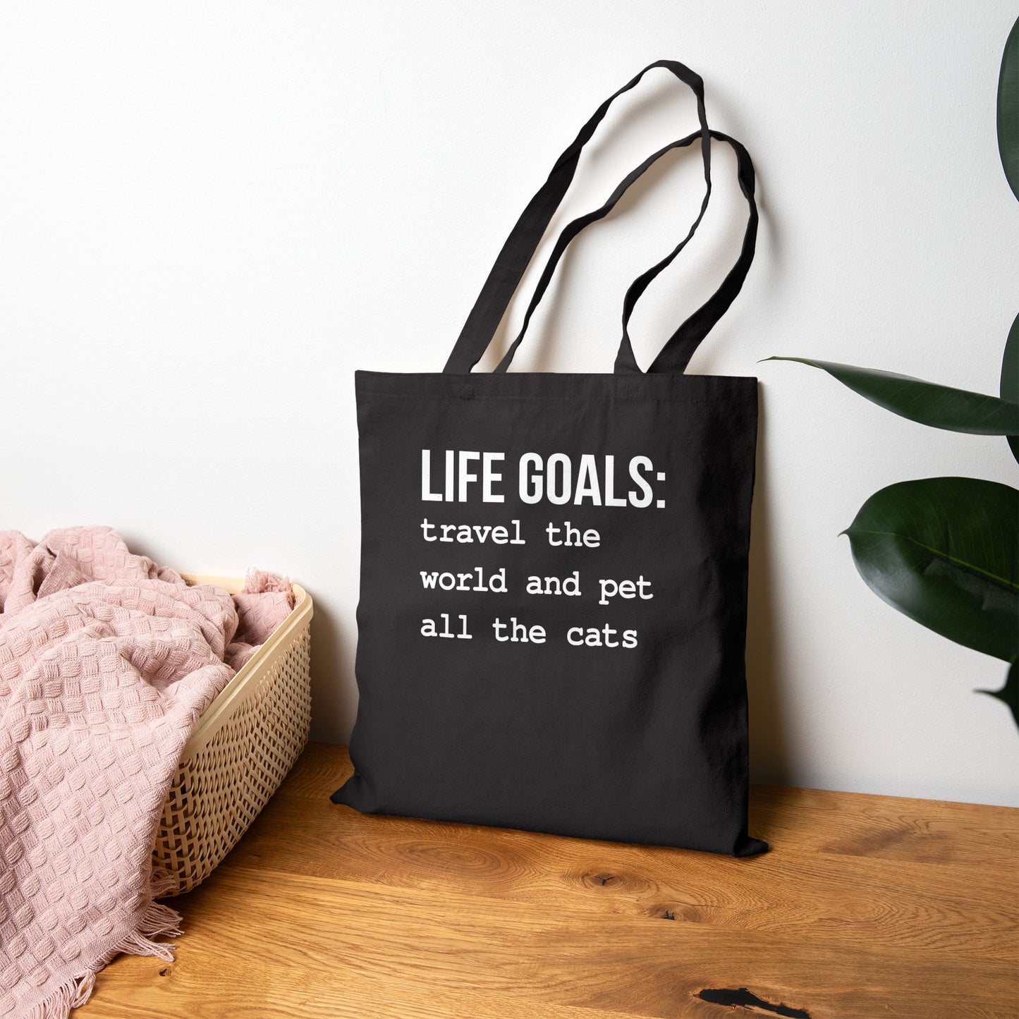 Life Goals Cotton Canvas Tote Bag