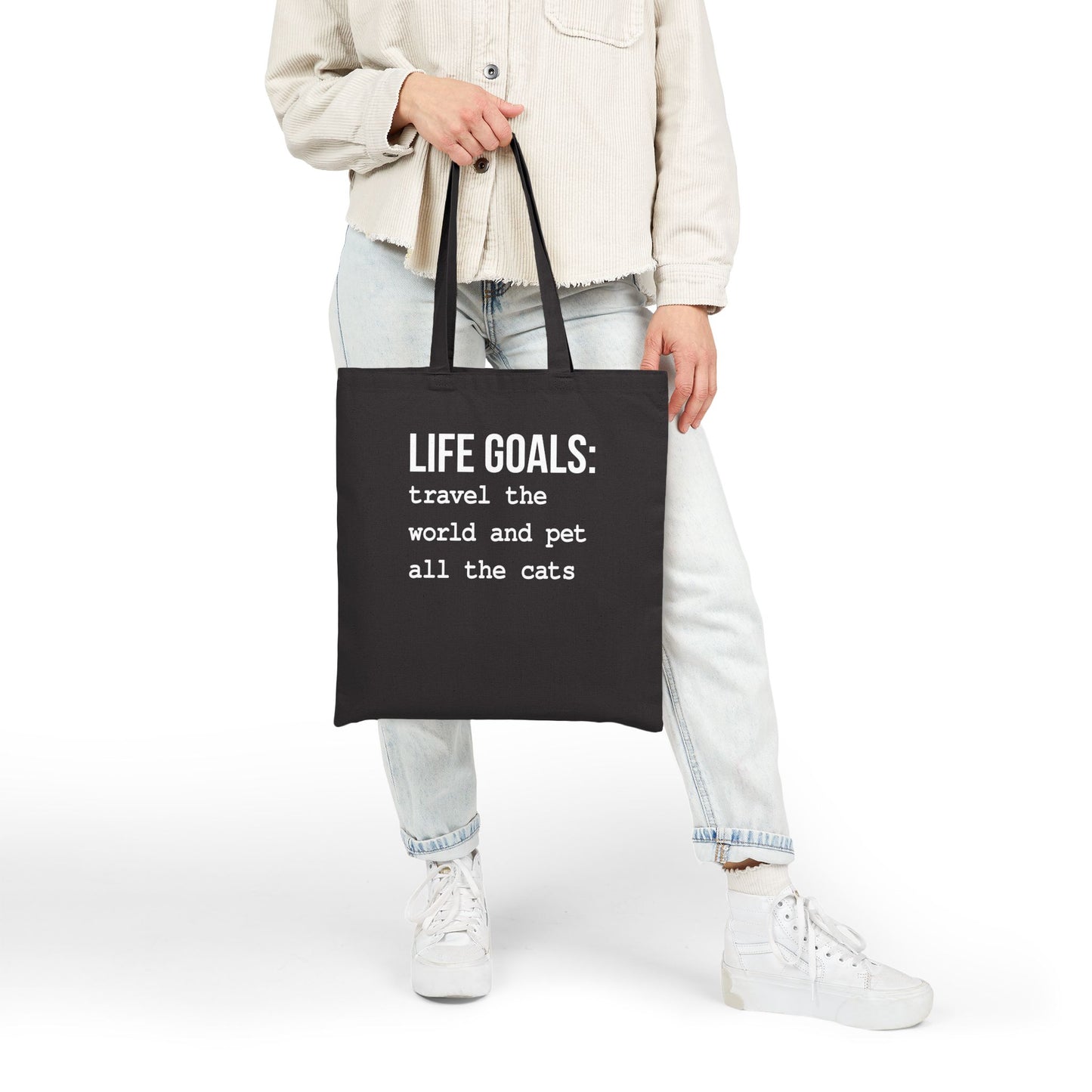 Life Goals Cotton Canvas Tote Bag