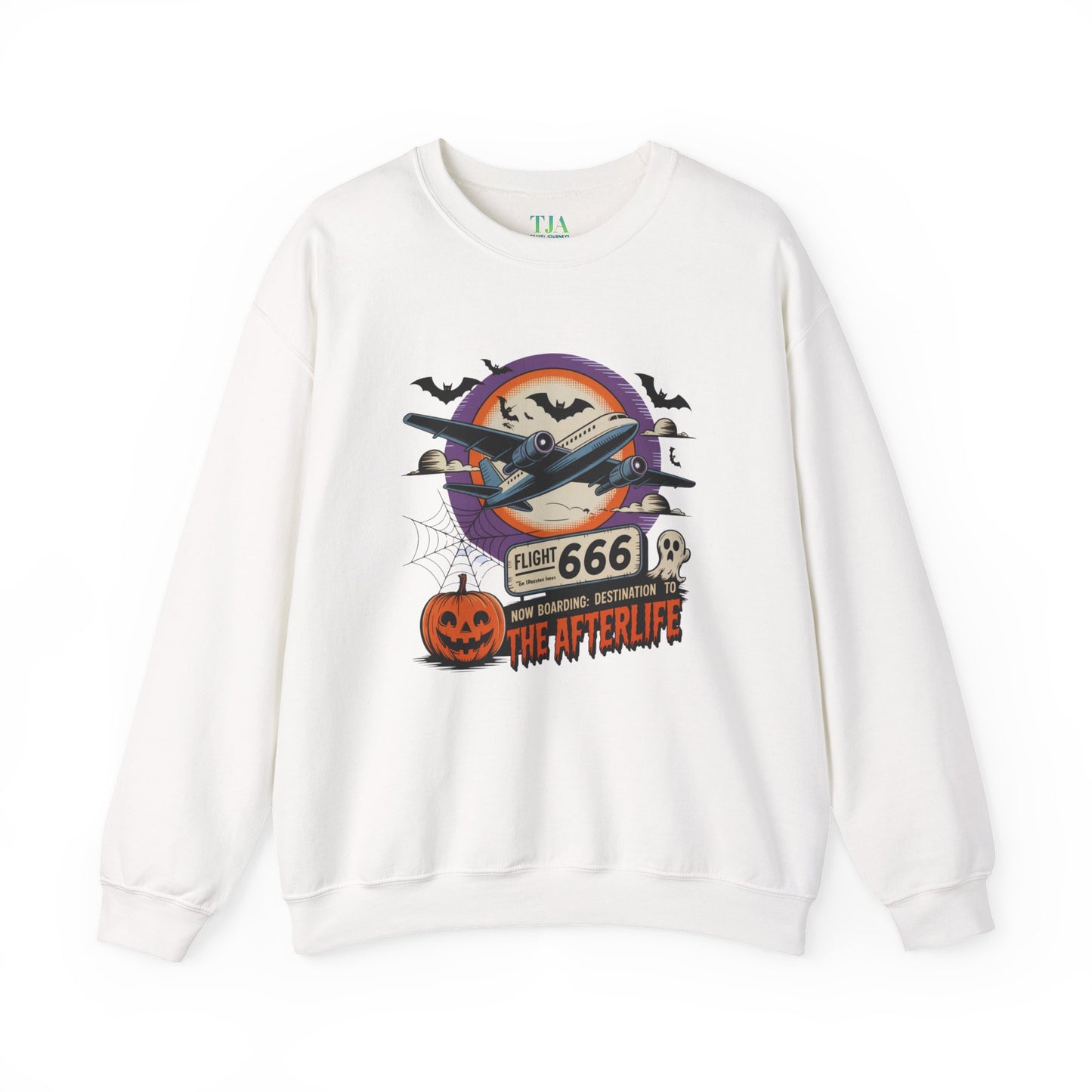 Flight 666: Now Boarding to the Afterlife Crewneck Sweatshirt