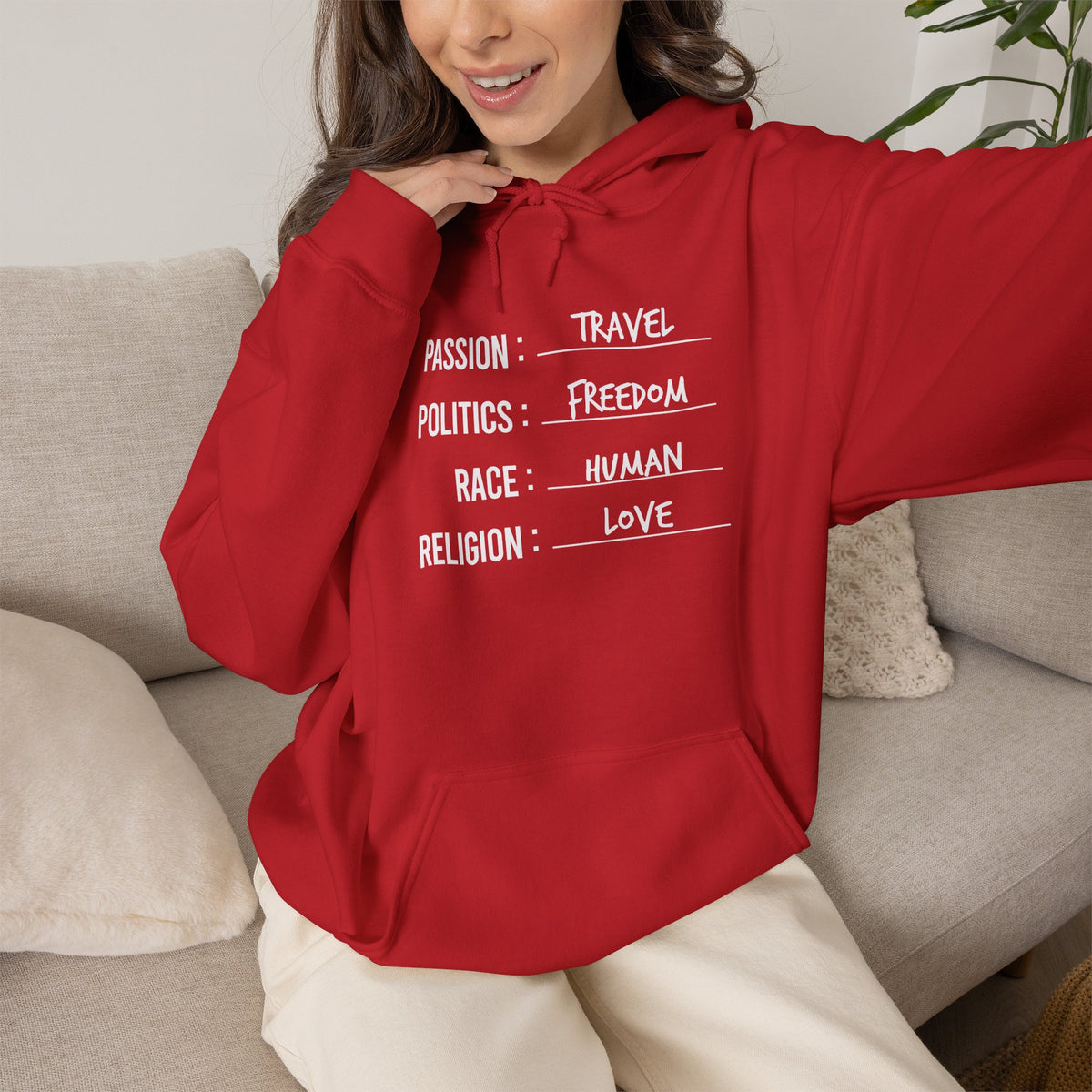 Travel. Freedom. Human. Love Heavy Blend™ Hoodie