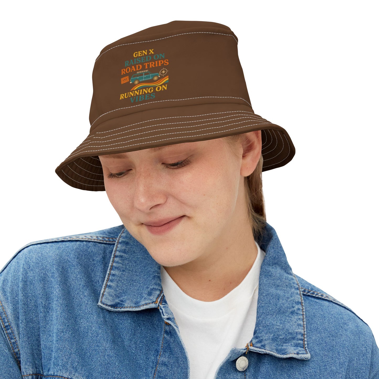 Gen X Raised On Road Trips Bucket Hat