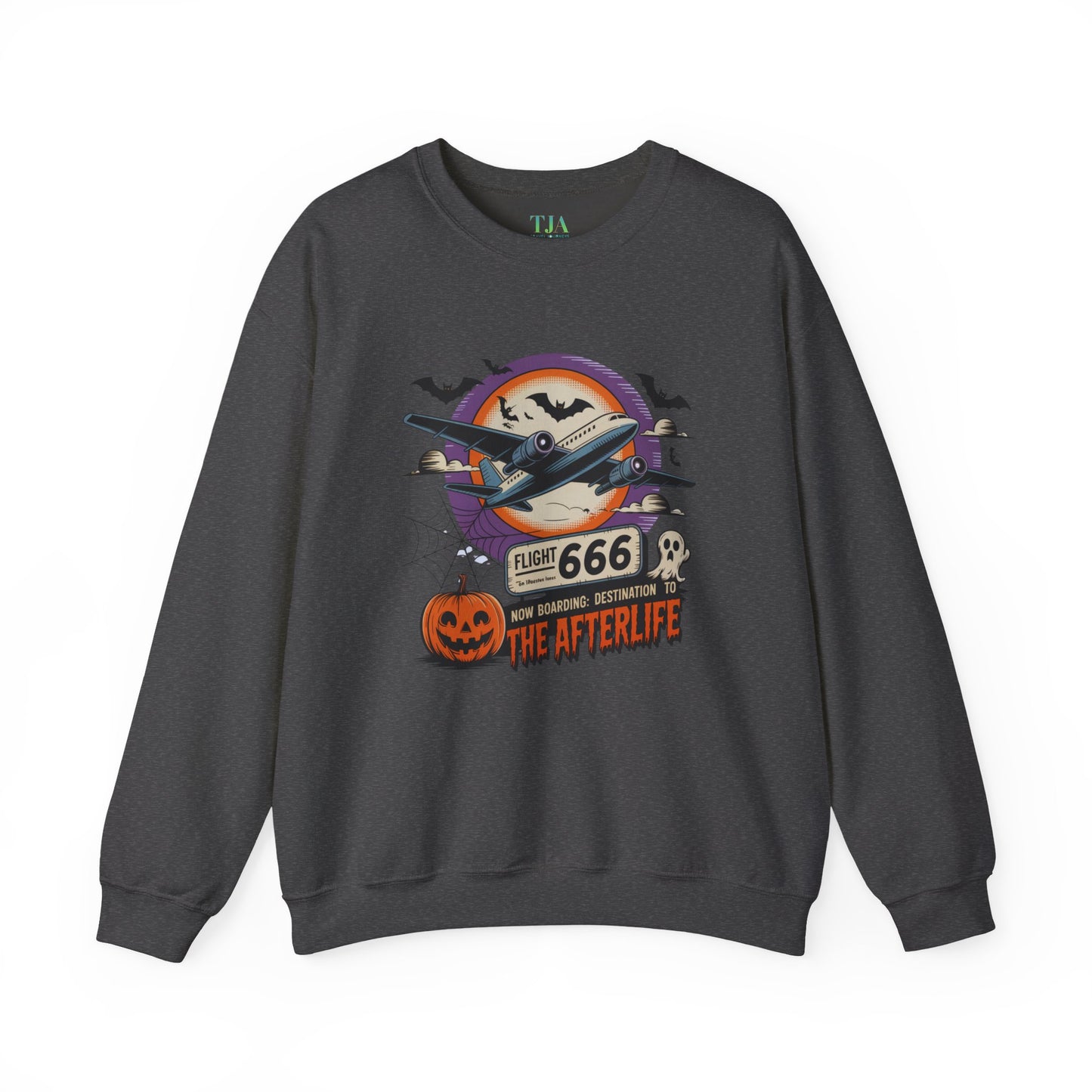 Flight 666: Now Boarding to the Afterlife Crewneck Sweatshirt