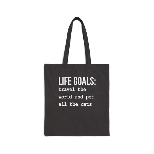 Life Goals Cotton Canvas Tote Bag