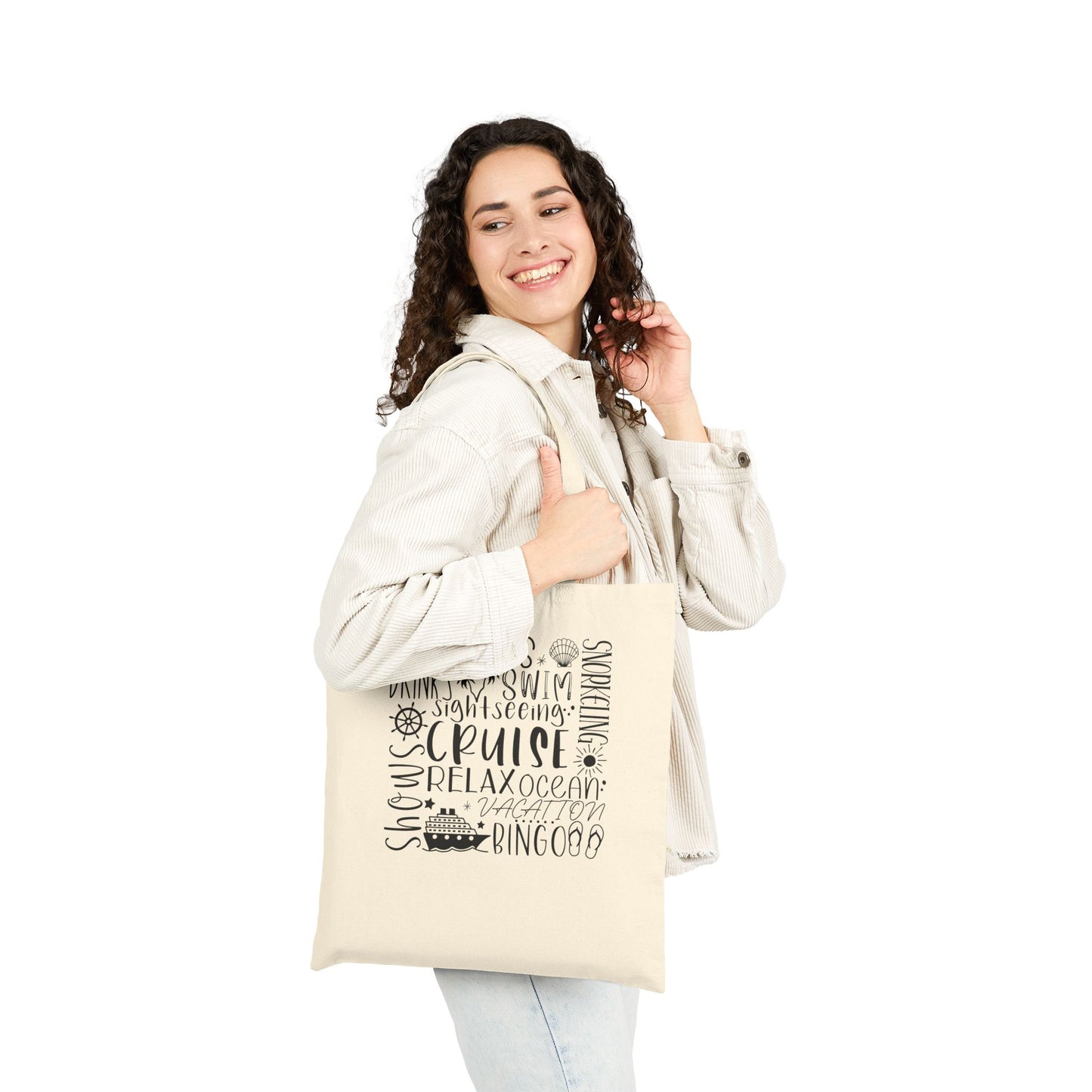 Cruise Subway Cotton Canvas Tote Bag