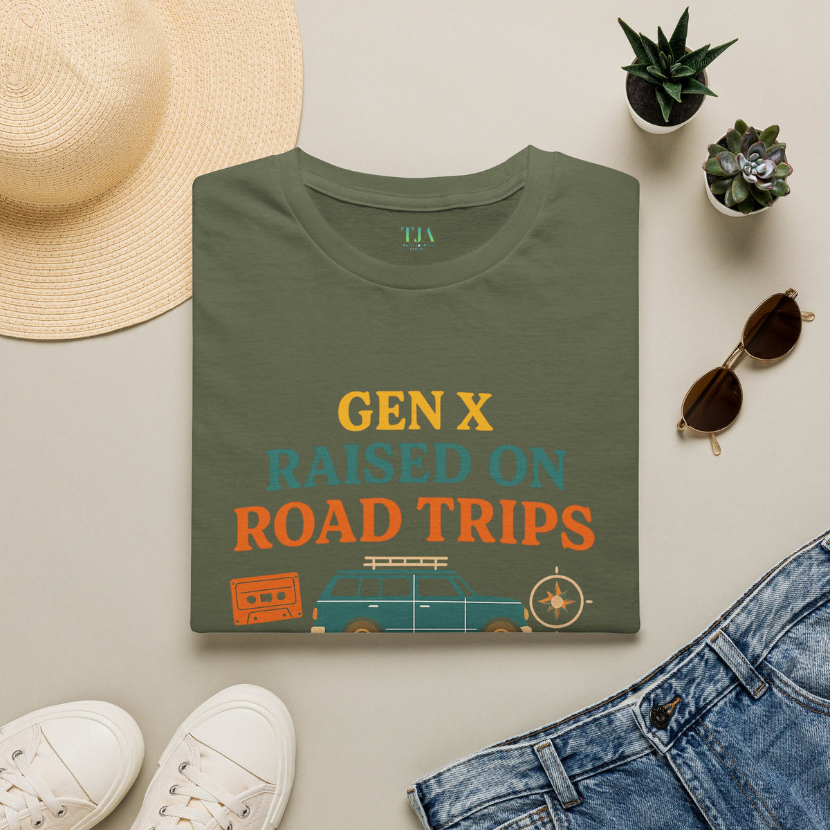 Gen X Raised On Road Trips Unisex T-Shirt