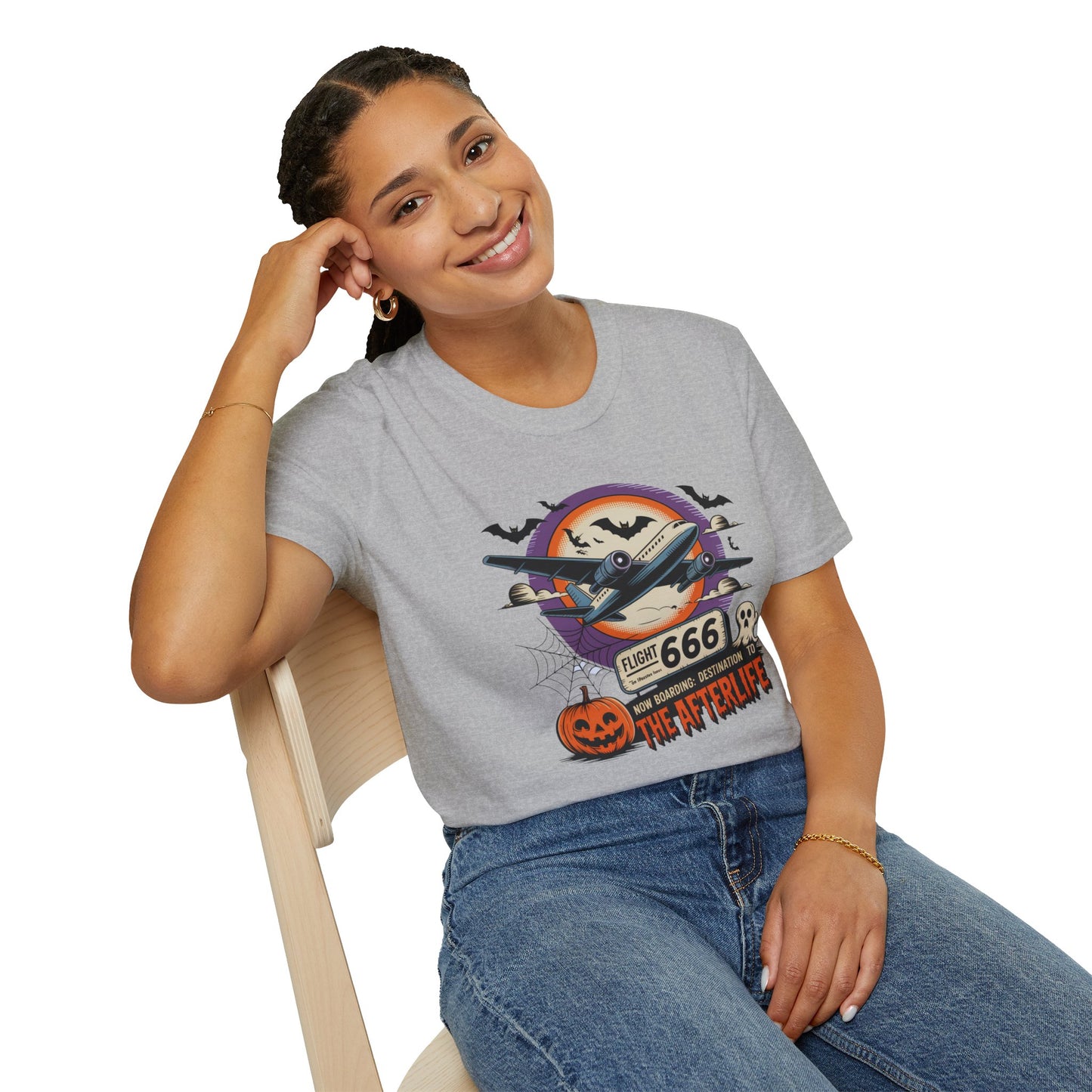 Flight 666: Now Boarding to the Afterlife Unisex T-Shirt