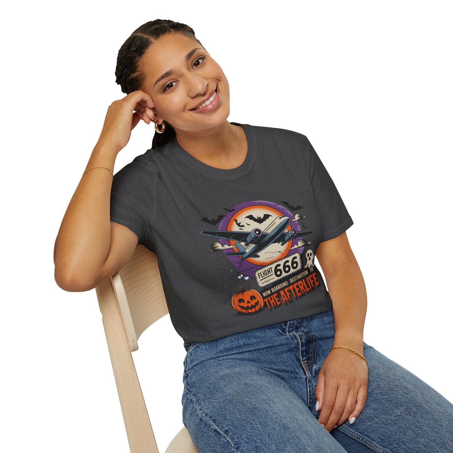 Flight 666: Now Boarding to the Afterlife Unisex T-Shirt