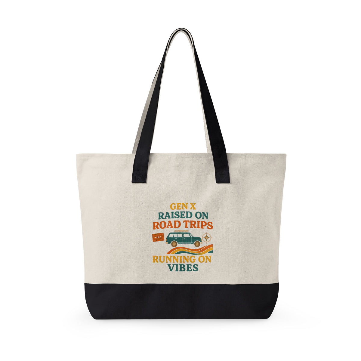 Gen X Road Trips / Vintage Zippered Canvas Travel Tote