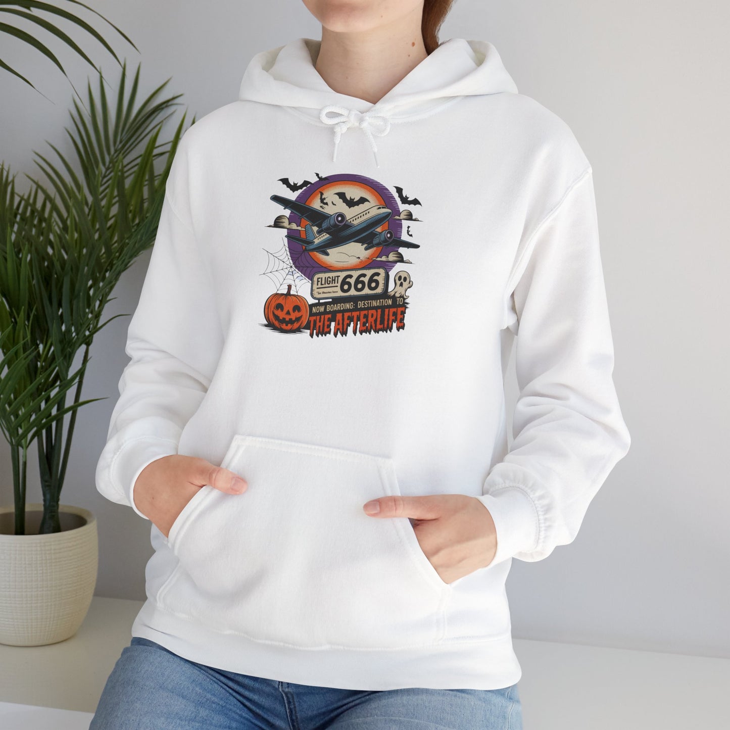 Flight 666: Now Boarding to the Afterlife Heavy Blend™ Hoodie