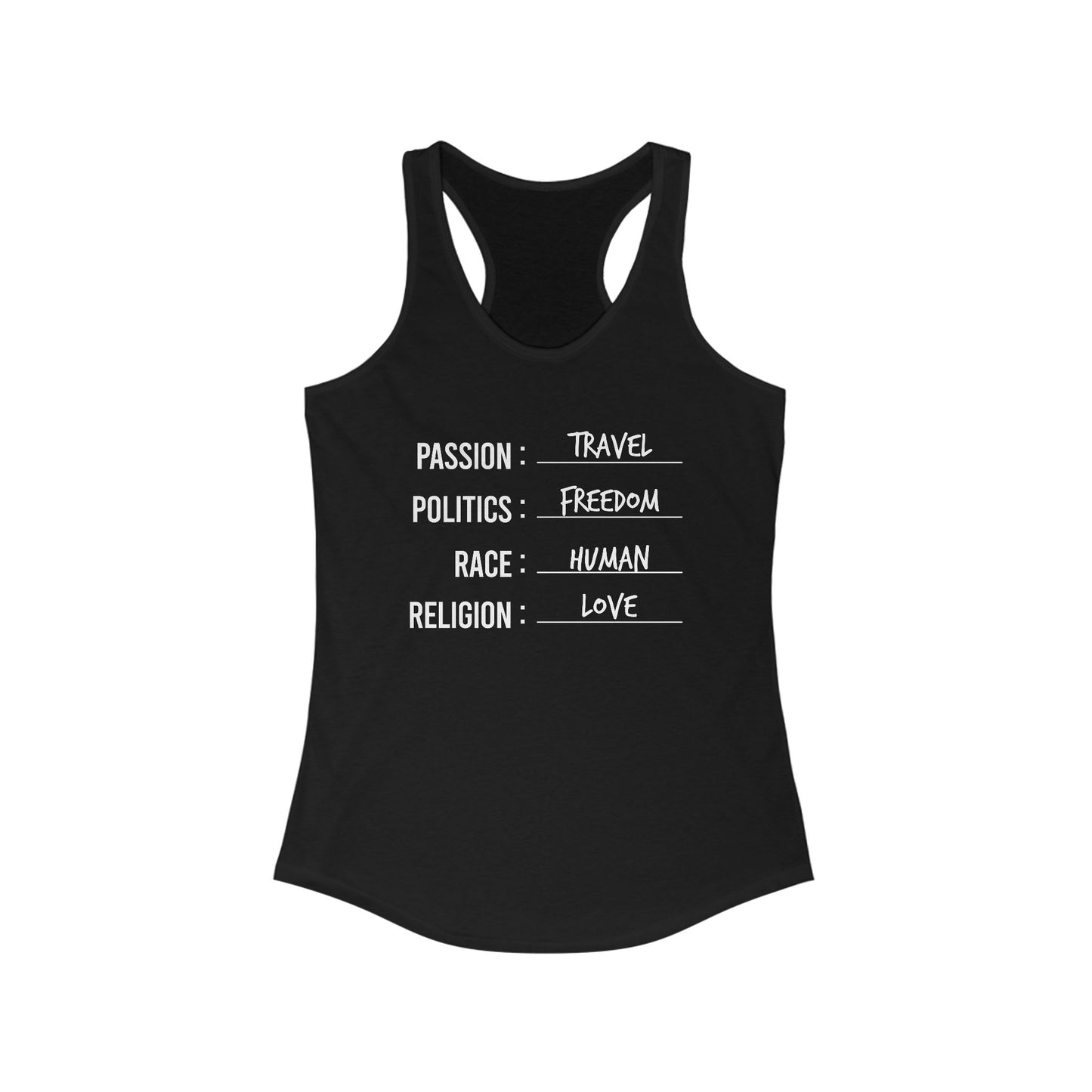 Passion Travel Racerback Tank Top