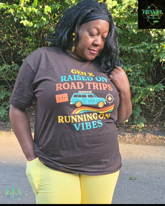 Gen X Raised On Road Trips Unisex T-Shirt