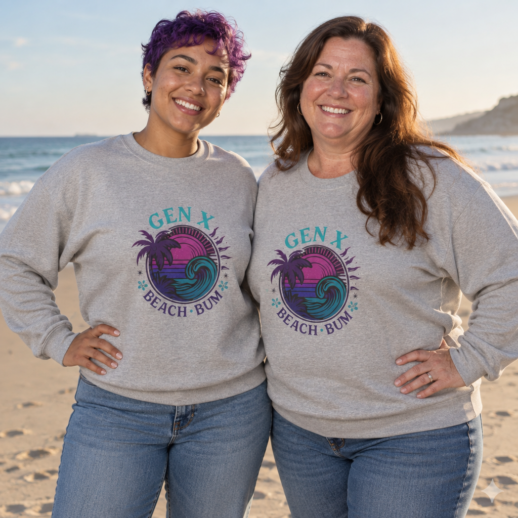 Gen X Beach Bum Crewneck Sweatshirt