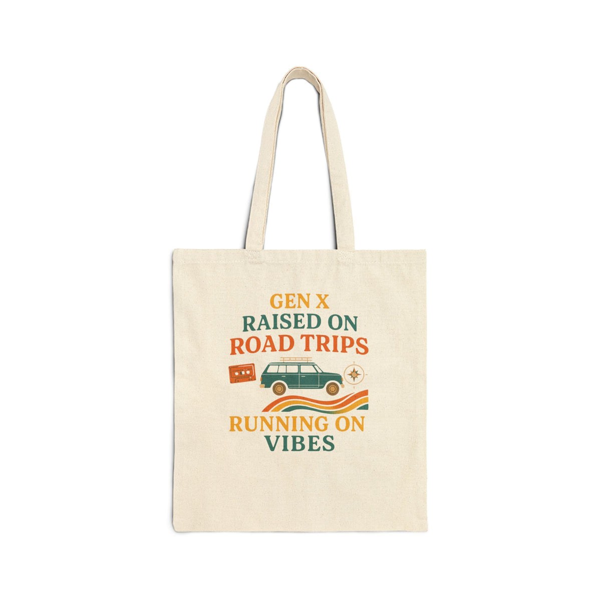 Gen X Road Trip Cotton Canvas Tote Bag