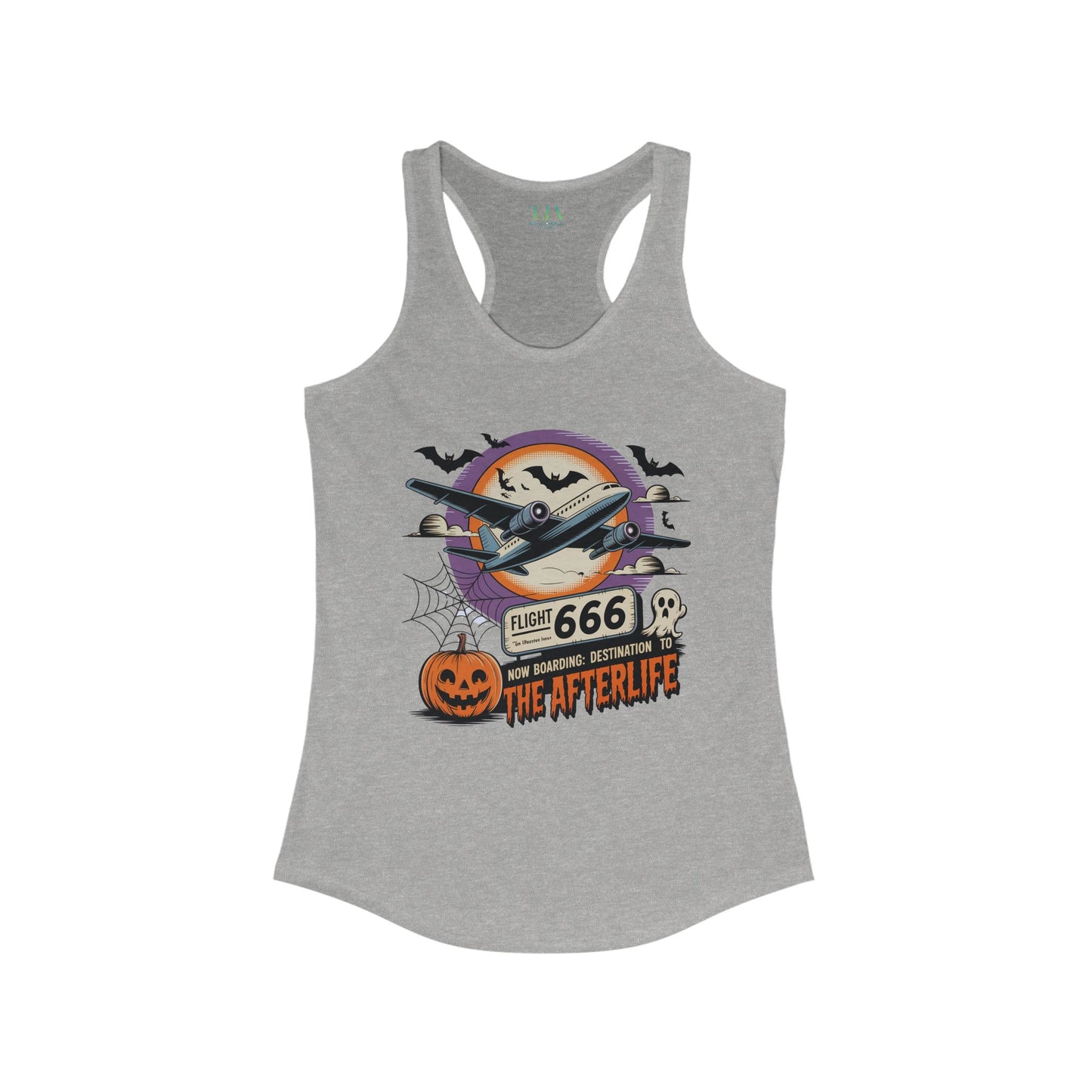 Flight 666 : Now Boarding to the Afterlife Racerback Tank