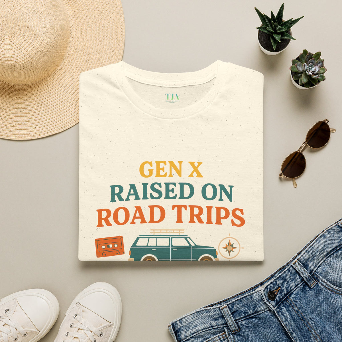Gen X Raised On Road Trips Unisex T-Shirt
