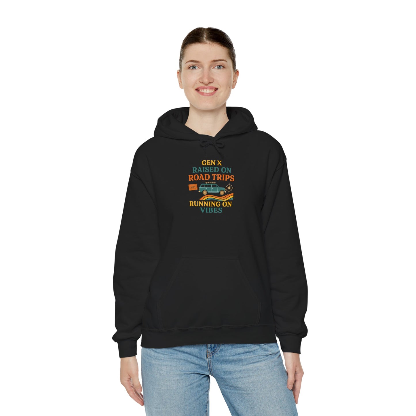 Gen X Raised On Road Trips Heavy Blend™ Hoodie