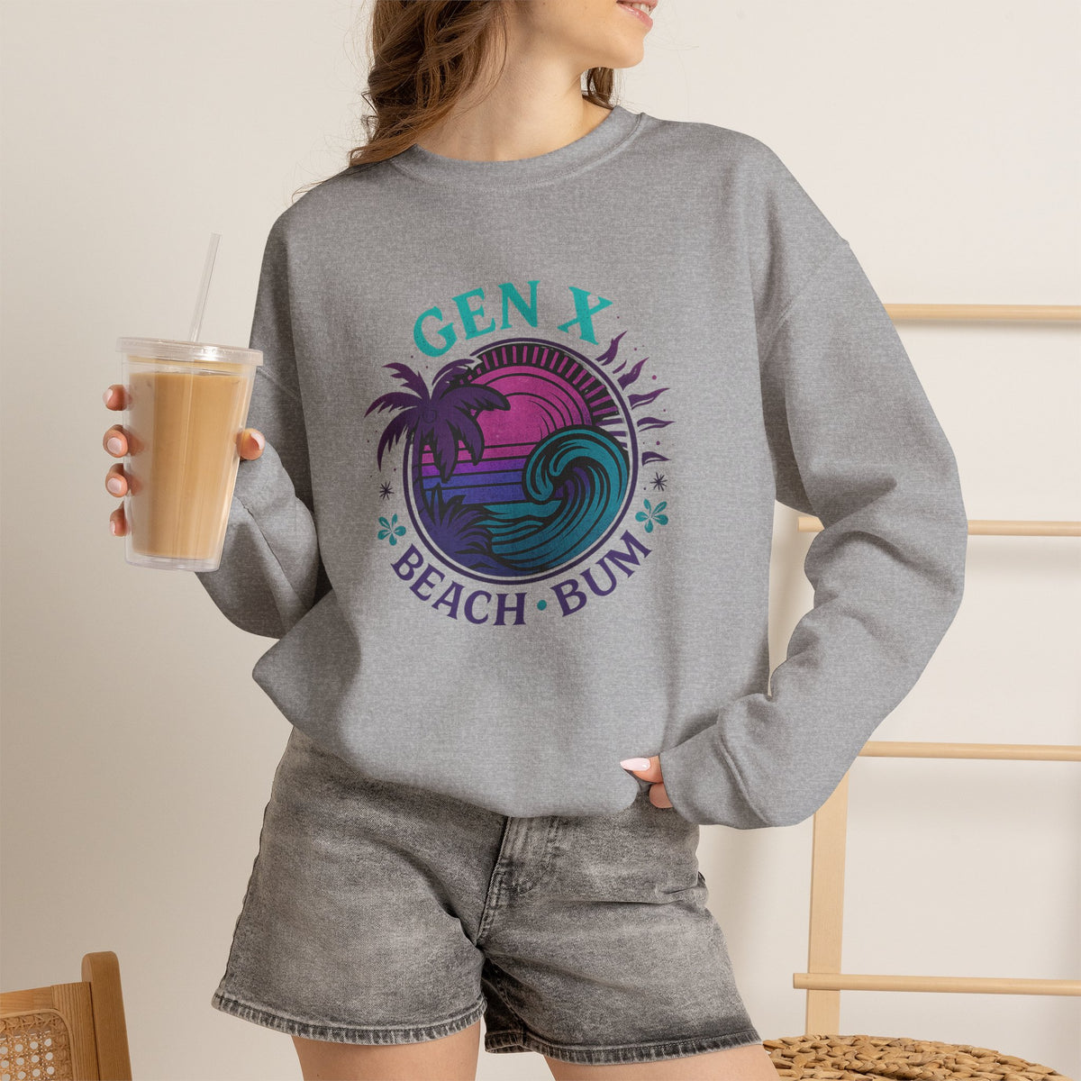 Gen X Beach Bum Crewneck Sweatshirt