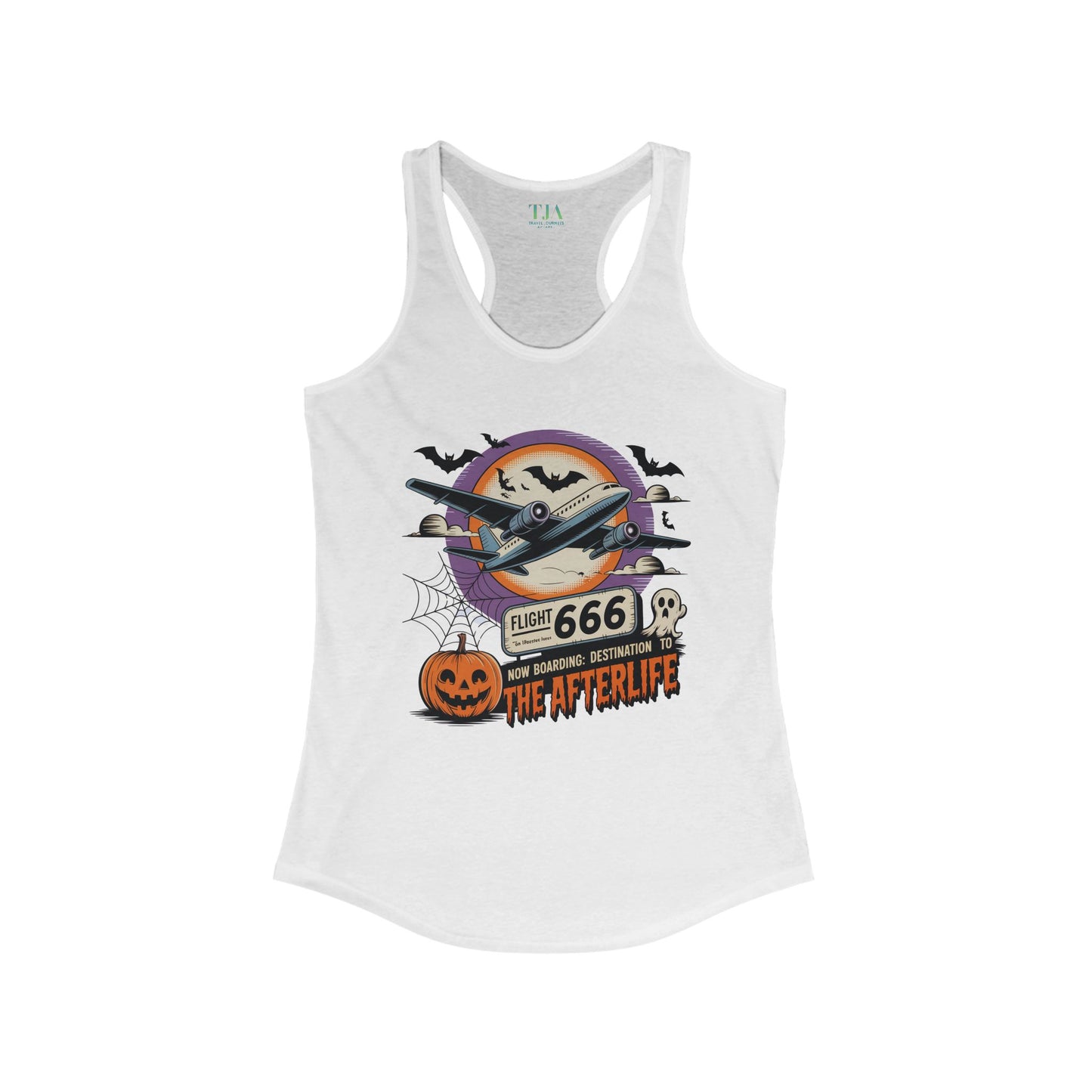Flight 666 : Now Boarding to the Afterlife Racerback Tank