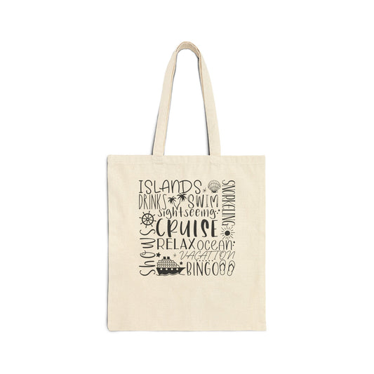 Cruise Subway Cotton Canvas Tote Bag