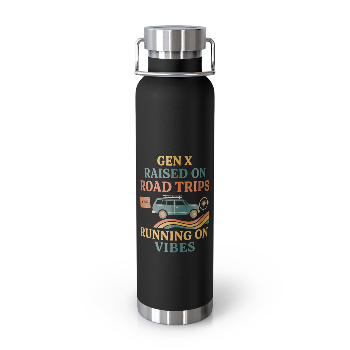 Gen X Raised On Road Trips Vacuum Insulated Bottle | 22oz