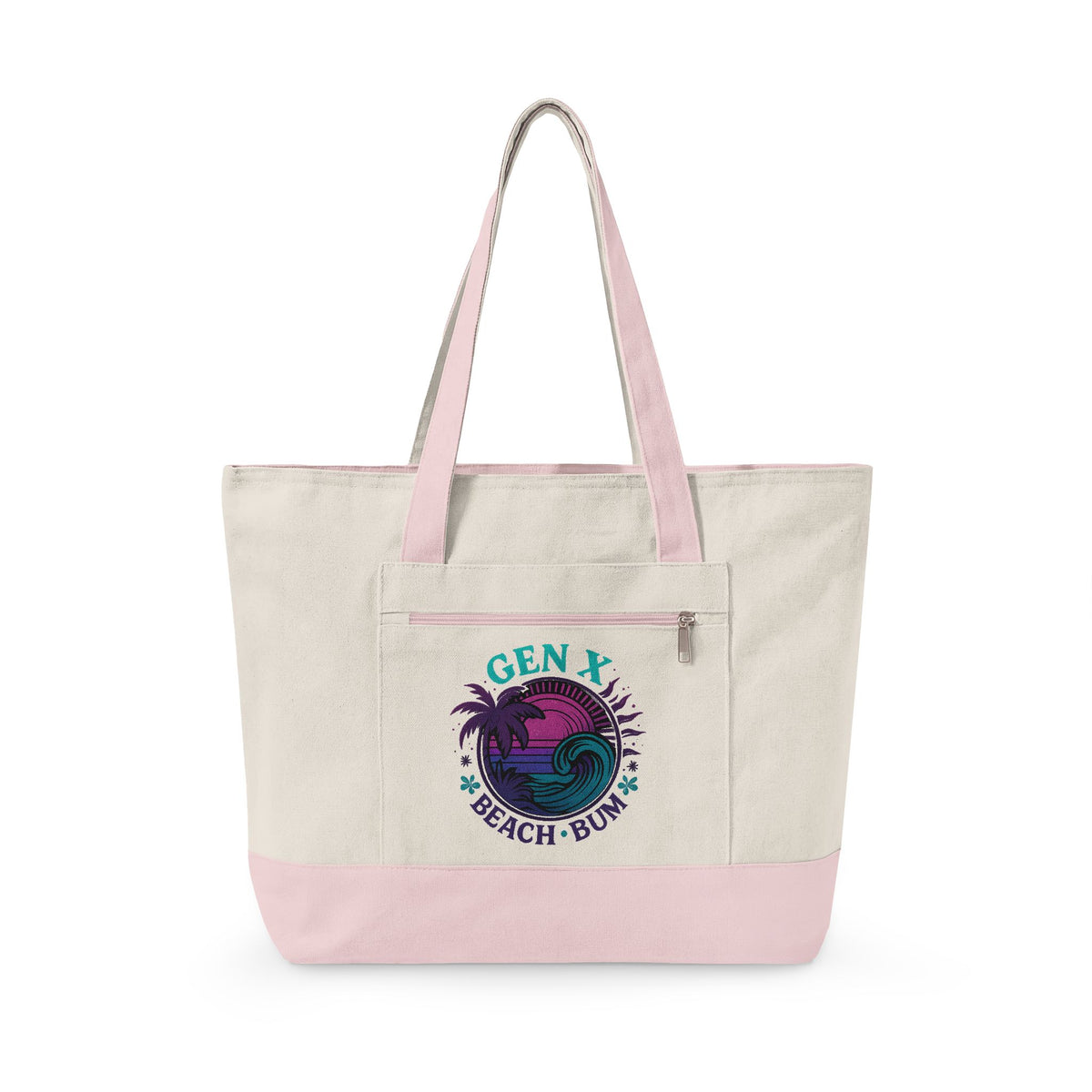 Gen X Beach Bum Zippered Canvas Travel Tote