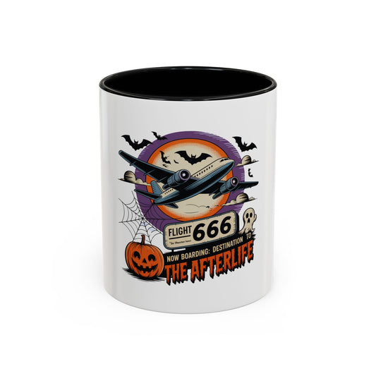 Flight 666: Now Boarding to the Afterlife Coffee Mug / 11oz