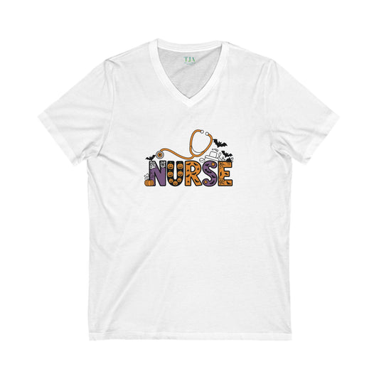 Halloween Nurse V-Neck Tee