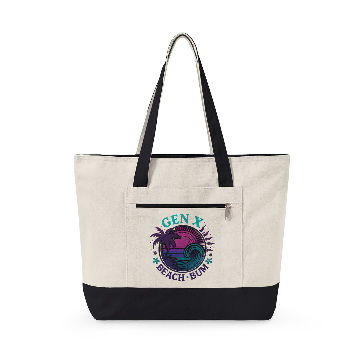 Gen X Beach Bum Zippered Canvas Travel Tote