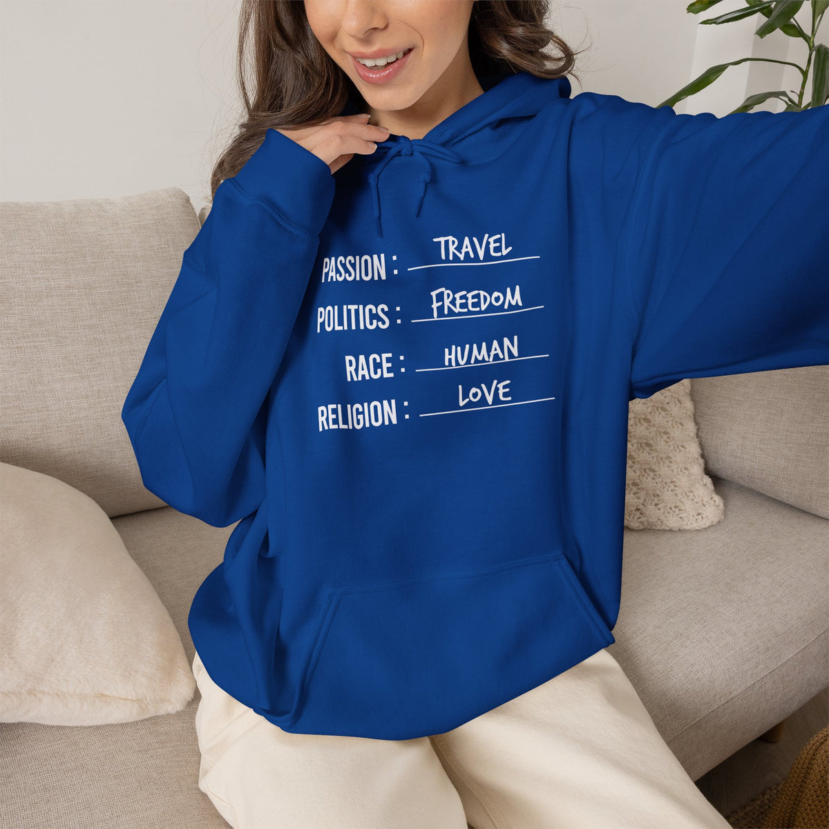 Travel. Freedom. Human. Love Heavy Blend™ Hoodie