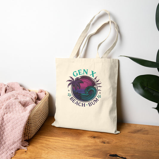 Gen X Beach Bum Cotton Canvas Tote Bag